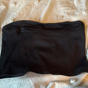 Black Ribbed Tube Top